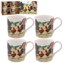 Cockerel & Hen Mugs Set Of 4 - Tiger Feet Ireland