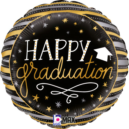 18In Foil Blln Satin Metallic Graduation