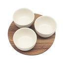 Snack Dishes & Wood Tray Set of 3 - Tiger Feet Ireland