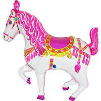 Foil Balloon 37" Supershape Circus HorseFuxia - Tiger Feet Ireland
