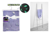 Glow In The Dark Baby Blanket 70cm x 90cm Blue - Tiger Feet Ireland
