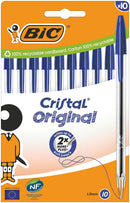 10pk BIC Cristal Pen Blue - Tiger Feet Ireland