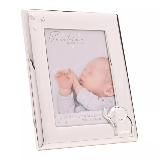 Silverplated Photo Frame With Elephant 4 X 6