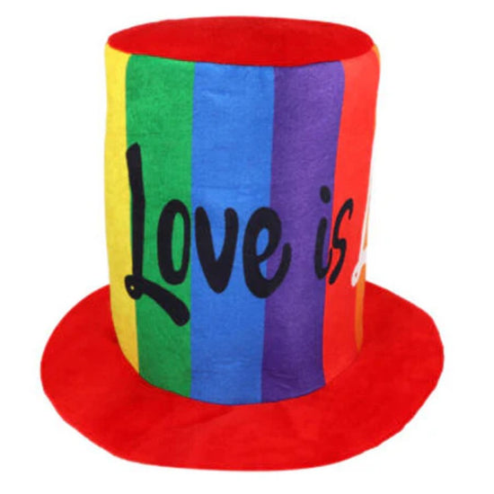 Rainbow Pride Love Is Love Tall Top Hat