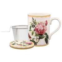 Redoute Rose Infuser Mug Set - Tiger Feet Ireland