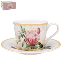 Redoute Rose Cup & Saucer - Tiger Feet Ireland