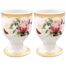 Redoute Rose Egg Cups - Tiger Feet Ireland