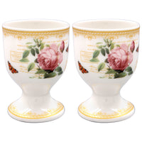 Redoute Rose Egg Cups - Tiger Feet Ireland