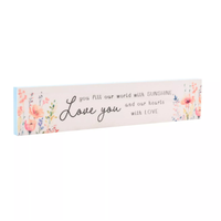 Skinny Plaque Love You - Tiger Feet Ireland