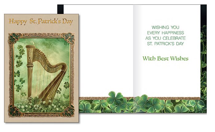6pk Saint Patrick'S Day Card - Tiger Feet Ireland