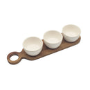 Snack Dishes & Wood Tray Set of 3 - Tiger Feet Ireland