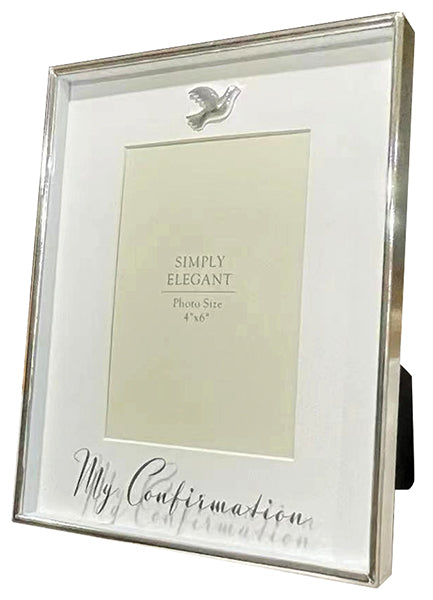 Confirmation Photo Frame White Finish
