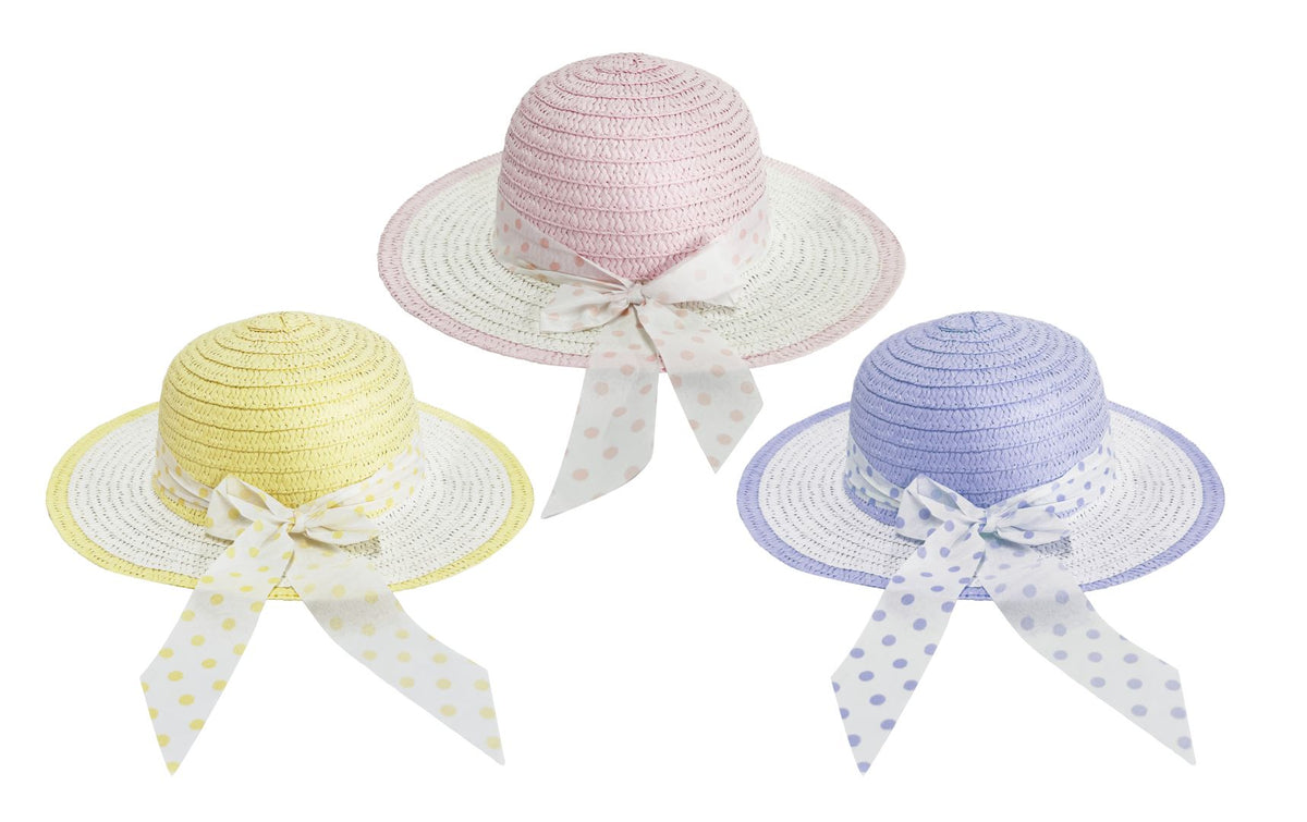 Easter Straw Bonnet W/Ribbon - Tiger Feet Ireland