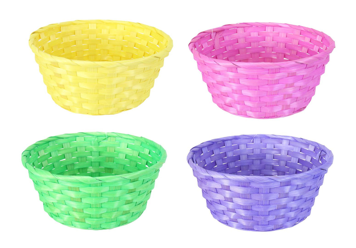 Easter Woven Basket Round Asst - Tiger Feet Ireland