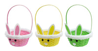 Easter Bunny Woven Basket Asst - Tiger Feet Ireland
