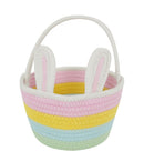 Easter Bunny Rainbow Cotton Basket - Tiger Feet Ireland