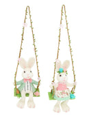 Easter Plush Toy Bunny On Swing Asst - Tiger Feet Ireland