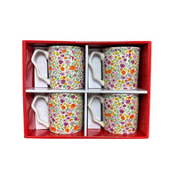 4 Piece Mug Set Bloom Field - Tiger Feet Ireland