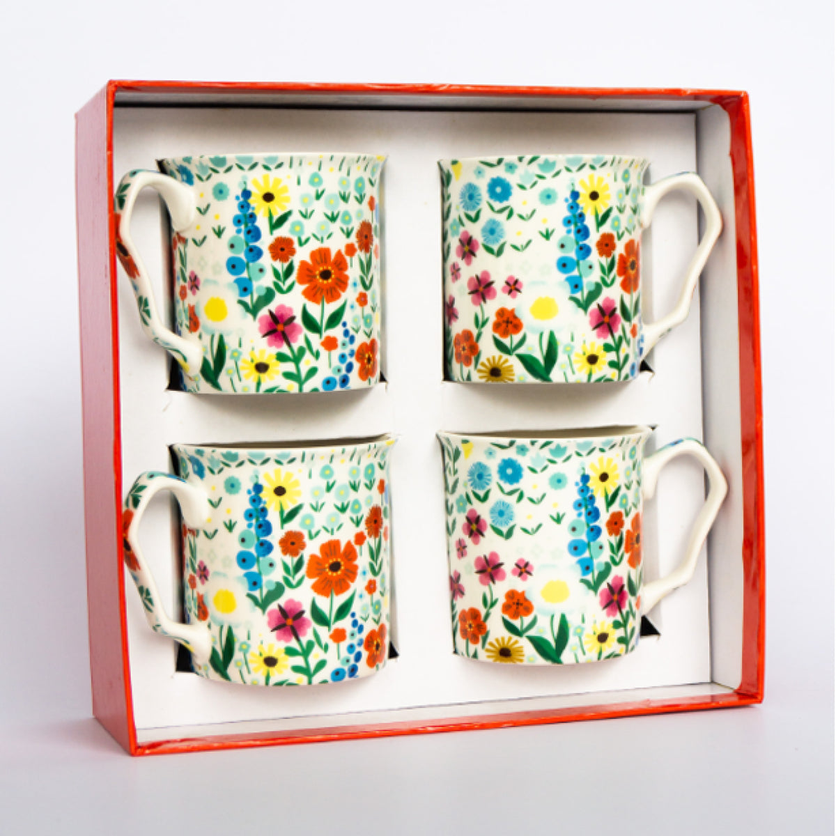 4 Piece Mug Set Sarahs Cottage - Tiger Feet Ireland