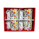 4 Piece Mug Set Swan Garden - Tiger Feet Ireland