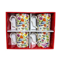 4 Piece Mug Set Swan Garden - Tiger Feet Ireland