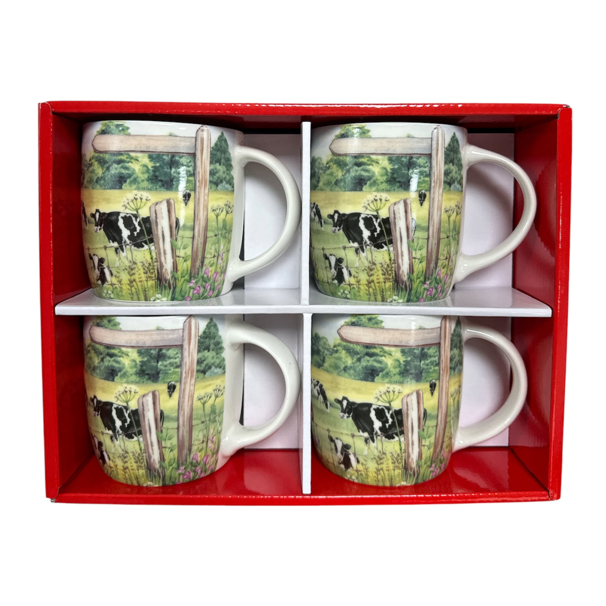 4 Piece Mug Set Sign Post Cow - Tiger Feet Ireland