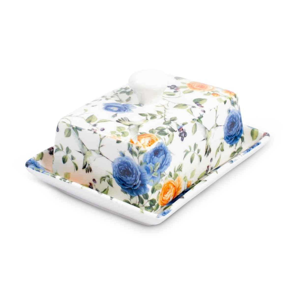 Butter Dish Blue Rosa - Tiger Feet Ireland