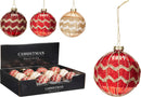Xmas Ball 80Mm 3Ass Colour 12pk - Tiger Feet Ireland