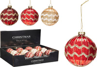 Xmas Ball 80Mm 3Ass Colour 12pk - Tiger Feet Ireland