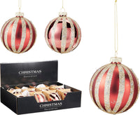 Xmas Ball 80Mm 2Ass Colour 12pk - Tiger Feet Ireland