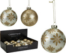 Xmas Ball 80Mm 2Ass Flower 12pk - Tiger Feet Ireland