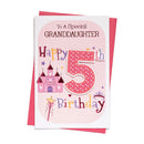 6pk Cards C75 Birthday Age 5 Granddaughter - Tiger Feet Ireland