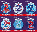 6pk Small Badges Birthday Age 2 - Tiger Feet Ireland