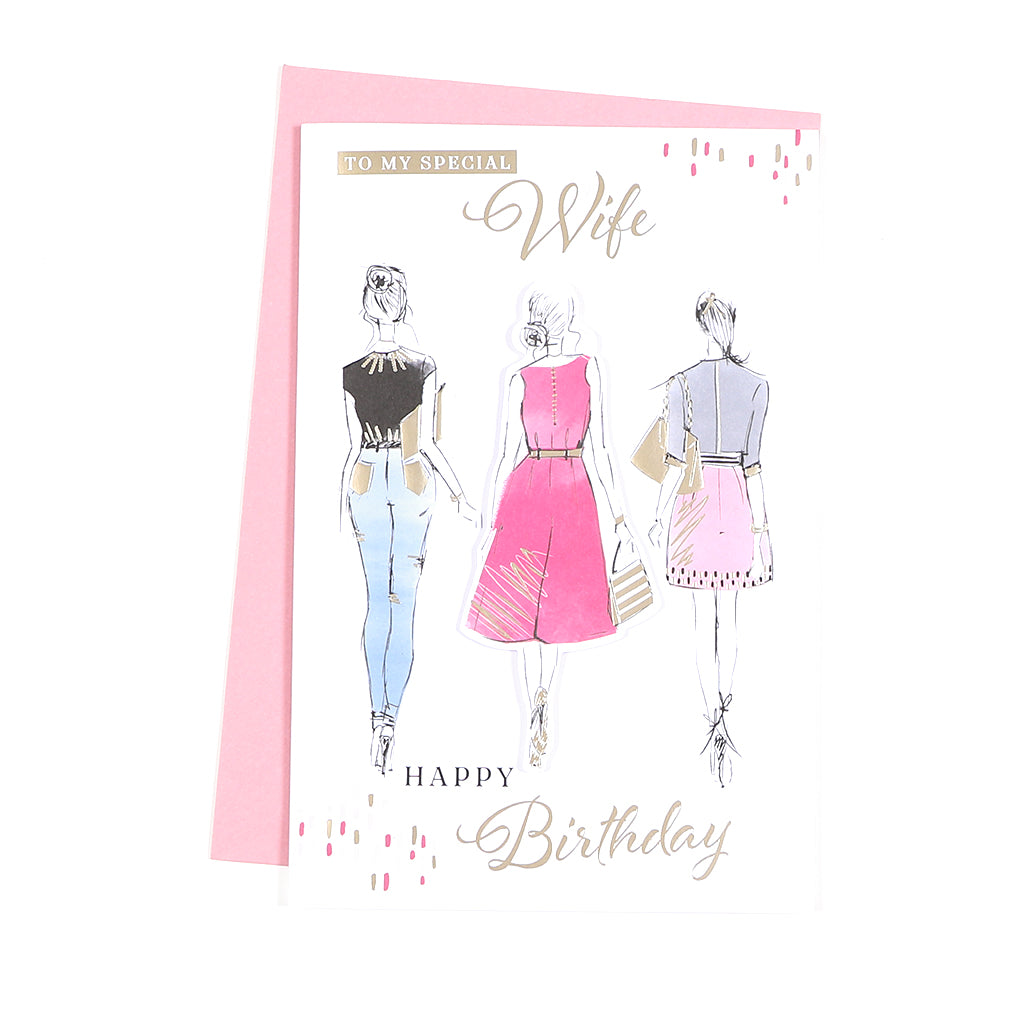 6pk Cards C75 Birthday Wife - Tiger Feet Ireland