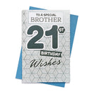 6pk Cards C75 Birthday Age 21 Brother - Tiger Feet Ireland