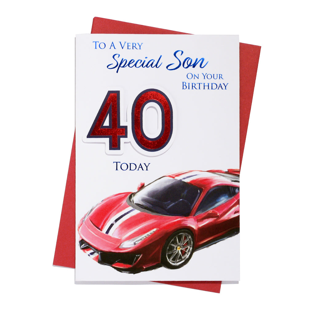 6pk Cards C75 Birthday Age 40 Son - Tiger Feet Ireland