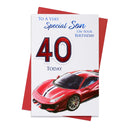 6pk Cards C75 Birthday Age 40 Son - Tiger Feet Ireland