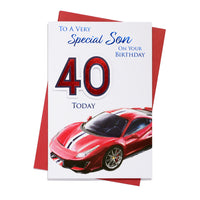 6pk Cards C75 Birthday Age 40 Son - Tiger Feet Ireland