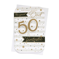 6pk Cards C75 Birthday Age 50 Dad - Tiger Feet Ireland