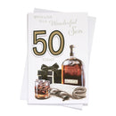 6pk Cards C75 Birthday Age 50 Son - Tiger Feet Ireland