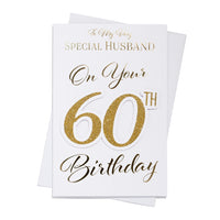 6pk Cards C75 Birthday Age 60 Husband - Tiger Feet Ireland