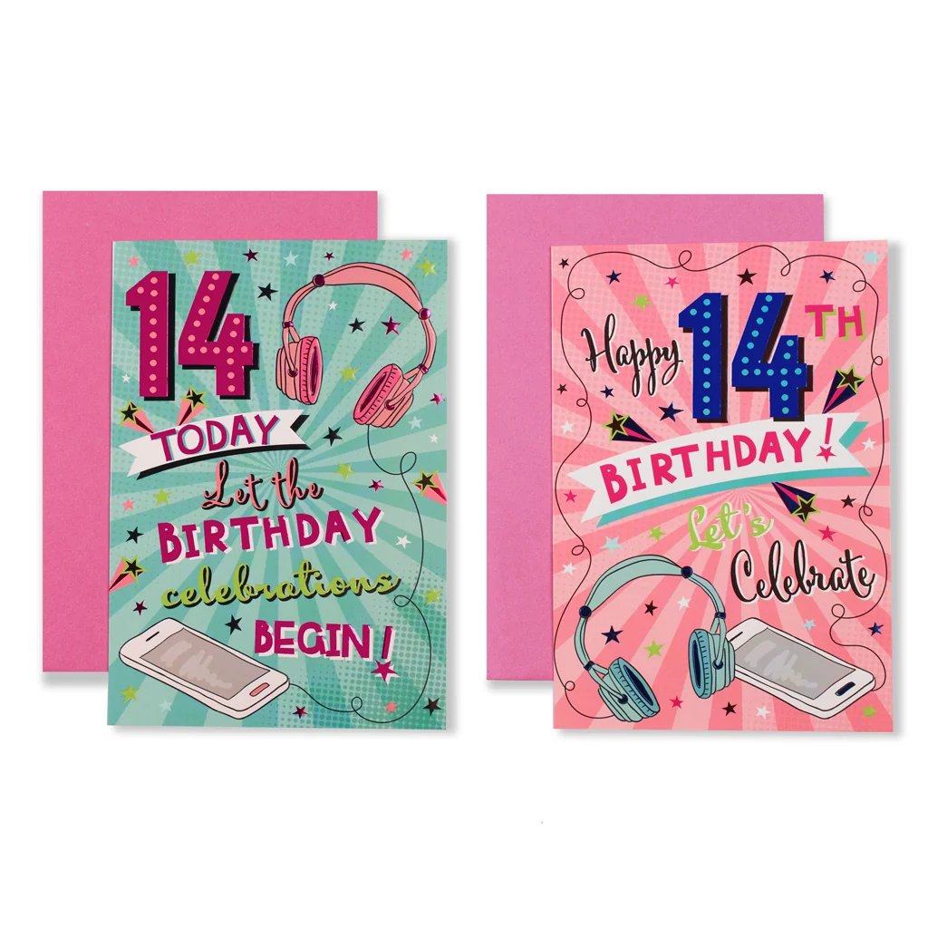 Poppyhill 12 Pack Cards C50 Birthday Age 14