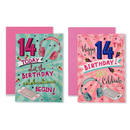 Poppyhill 12 Pack Cards C50 Birthday Age 14