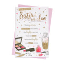 6pk Cards C75 Birthday Sister-in-Law - Tiger Feet Ireland