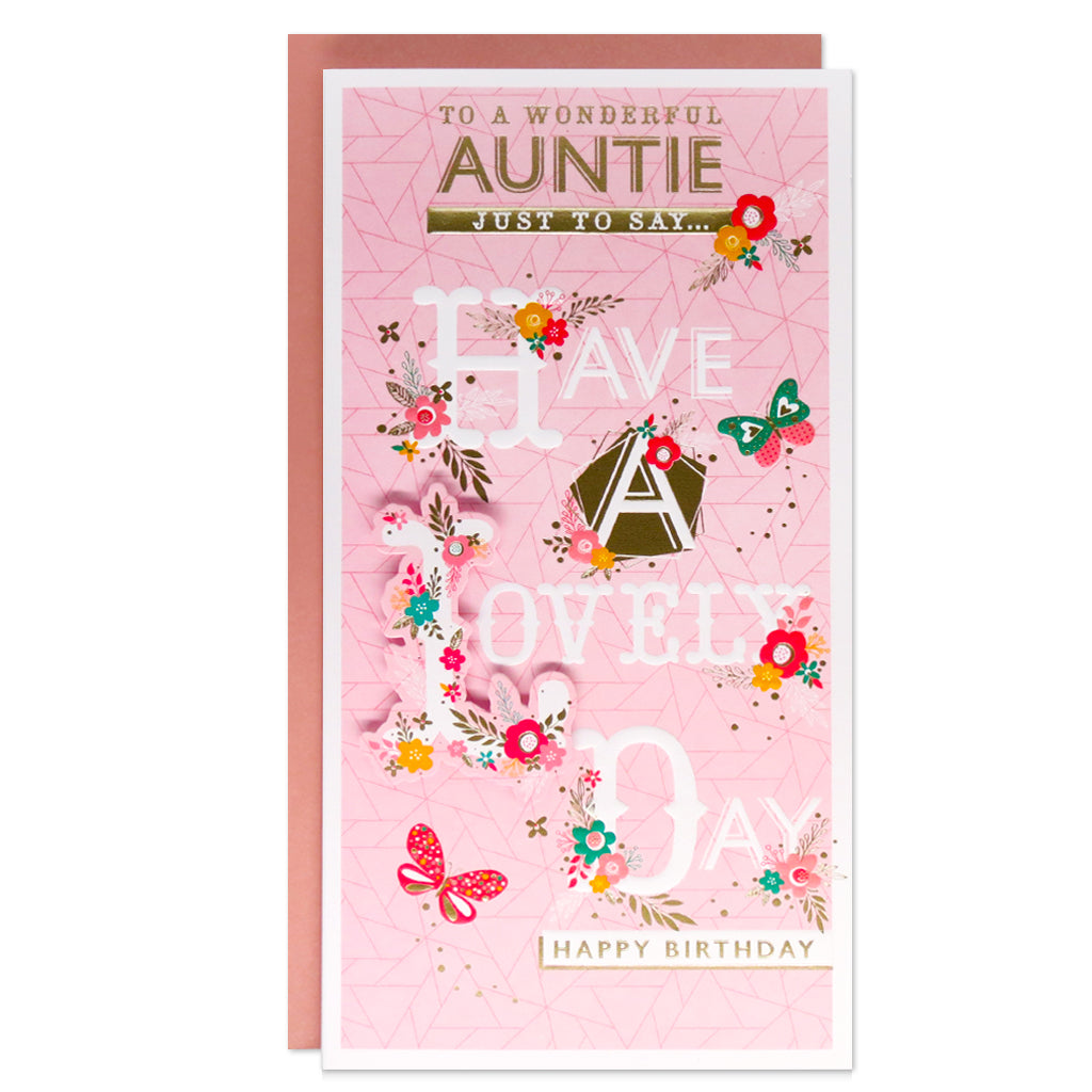 6pk Cards C55 Birthday Auntie - Tiger Feet Ireland