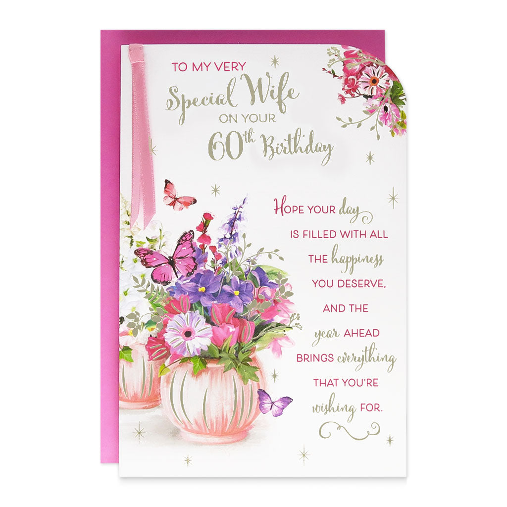 6pk Cards C75 Birthday Age 60 Wife - Tiger Feet Ireland