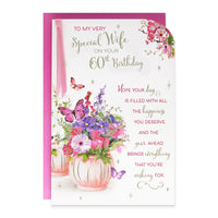6pk Cards C75 Birthday Age 60 Wife - Tiger Feet Ireland