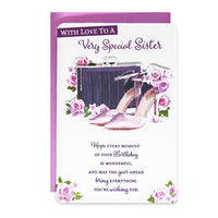 6pk Cards C75 Birthday Sister - Tiger Feet Ireland