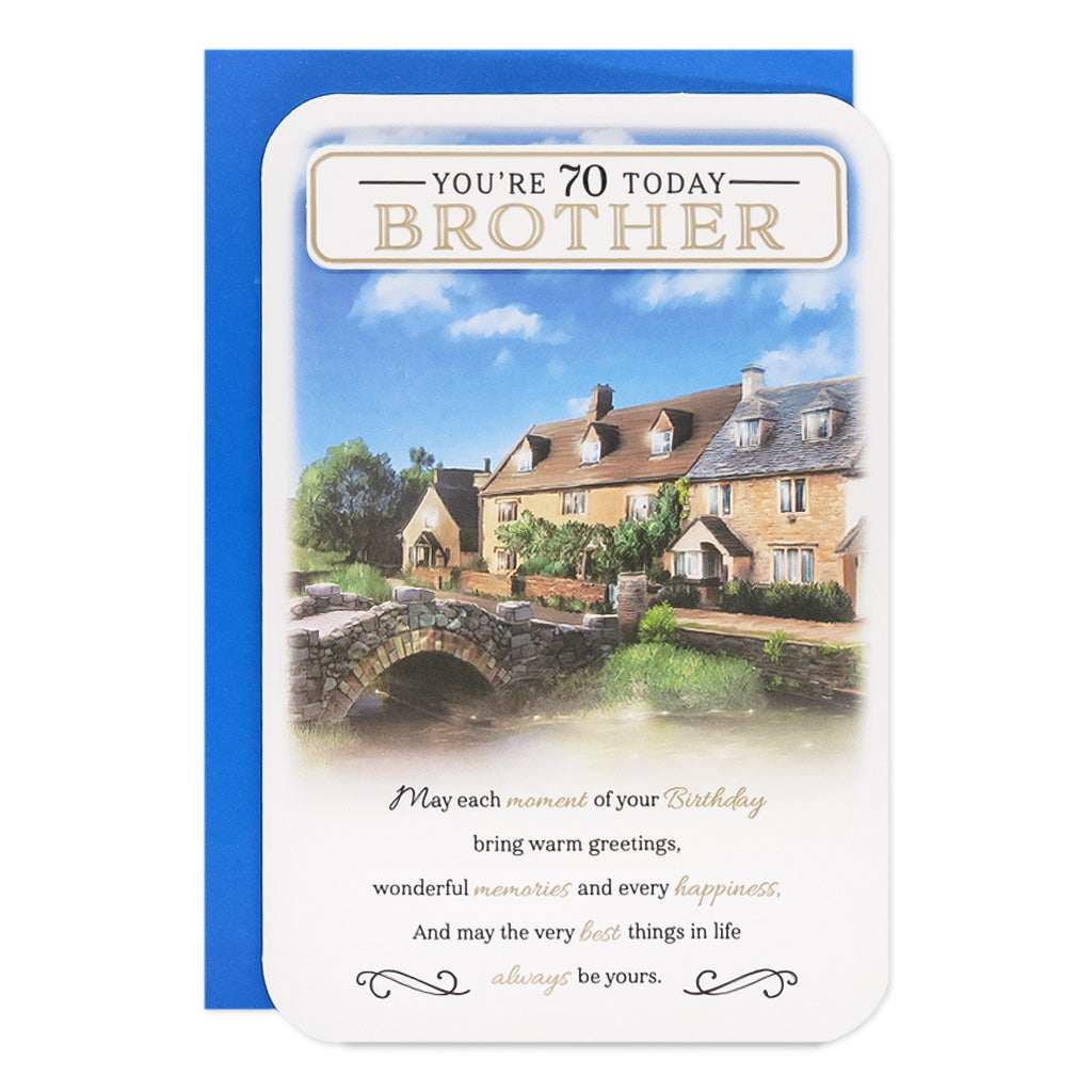 6pk Cards C75 Birthday Age 70 Brother - Tiger Feet Ireland