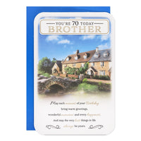 6pk Cards C75 Birthday Age 70 Brother - Tiger Feet Ireland